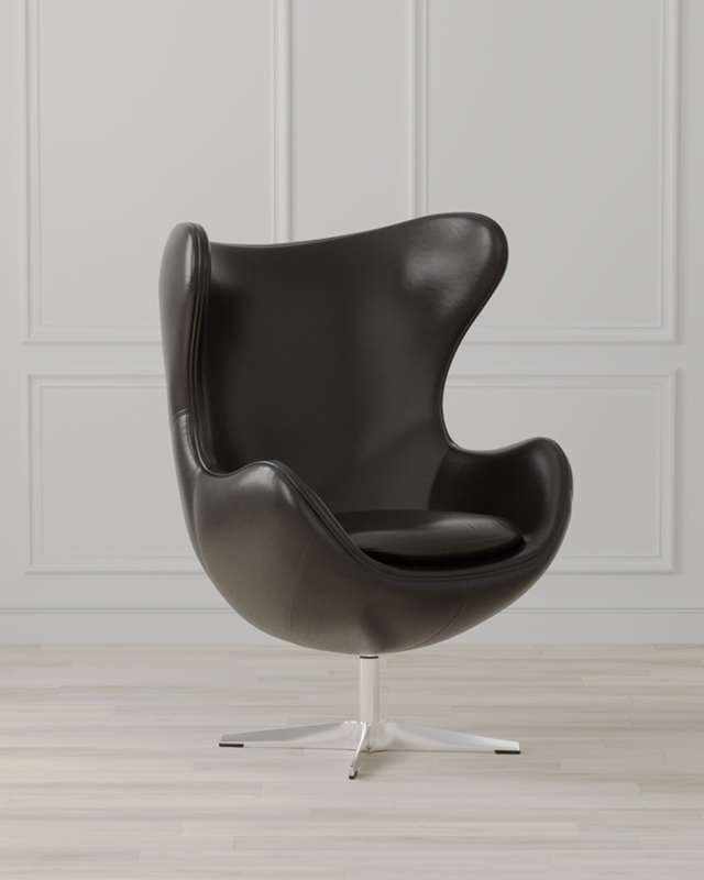 Jacobean Leather Egg Chair